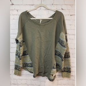 Free People oversized half knit sweater